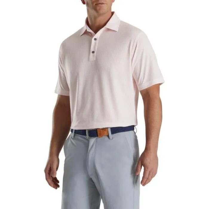 FootJoy Bead Chain Print Lisle Self Collar 2XL Quartz Pink/White (29603)