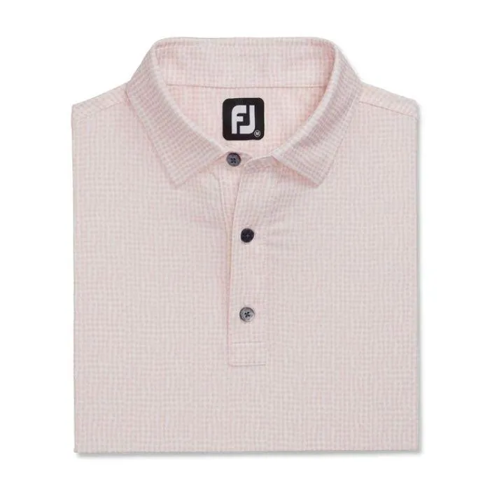 FootJoy Bead Chain Print Lisle Self Collar 2XL Quartz Pink/White (29603)