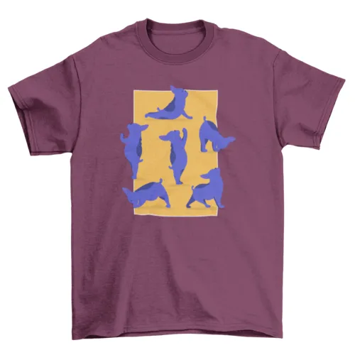 French Bulldog Yoga Asanas Funny Dog T-shirt