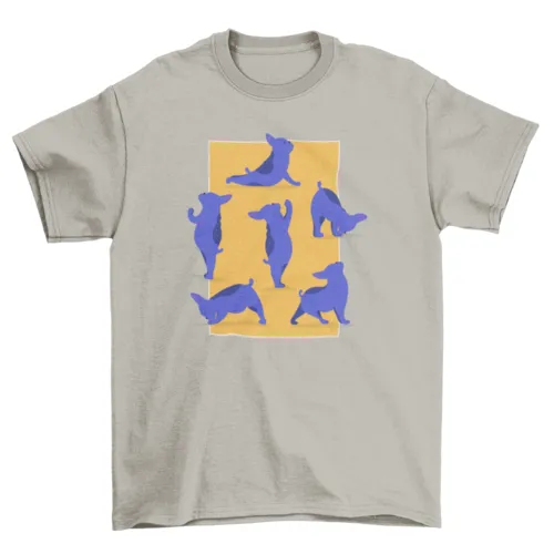 French Bulldog Yoga Asanas Funny Dog T-shirt