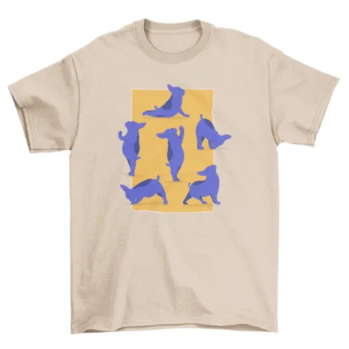 French Bulldog Yoga Asanas Funny Dog T-shirt