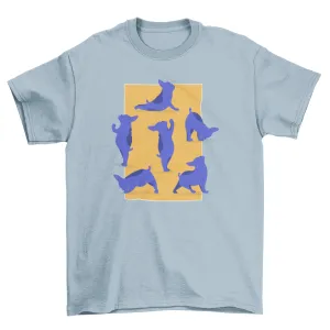 French Bulldog Yoga Asanas Funny Dog T-shirt