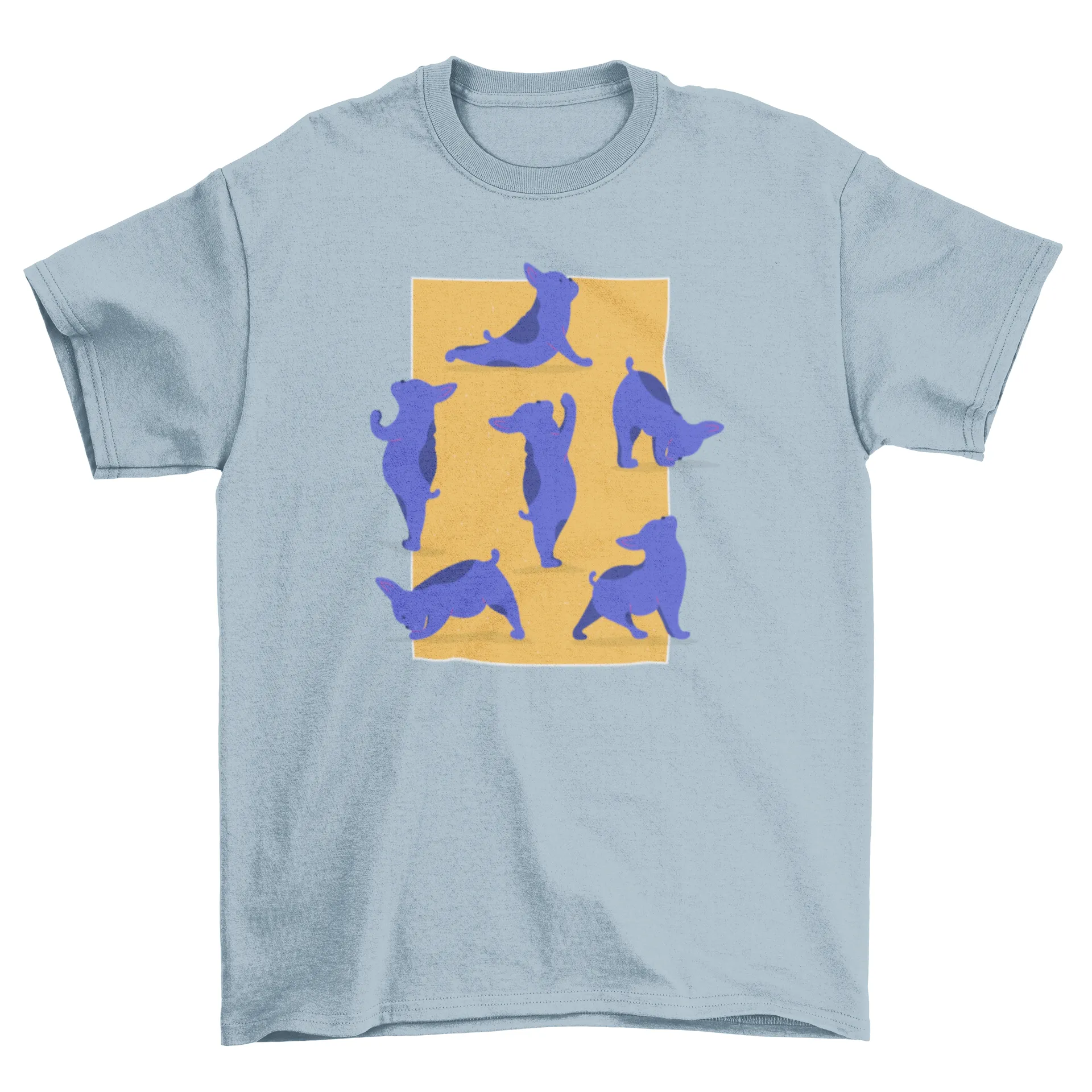 French Bulldog Yoga Asanas Funny Dog T-shirt