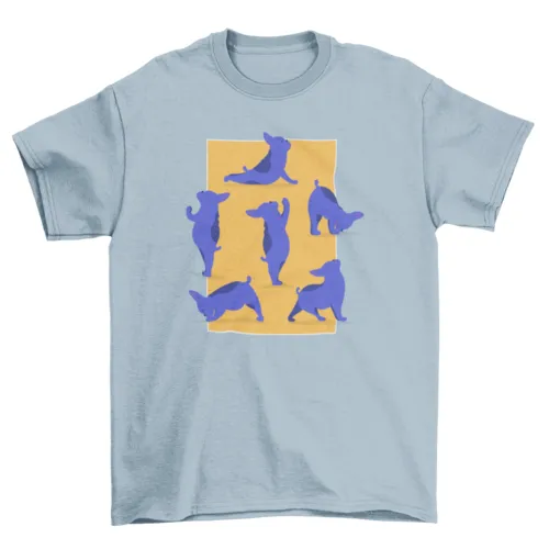 French Bulldog Yoga Asanas Funny Dog T-shirt