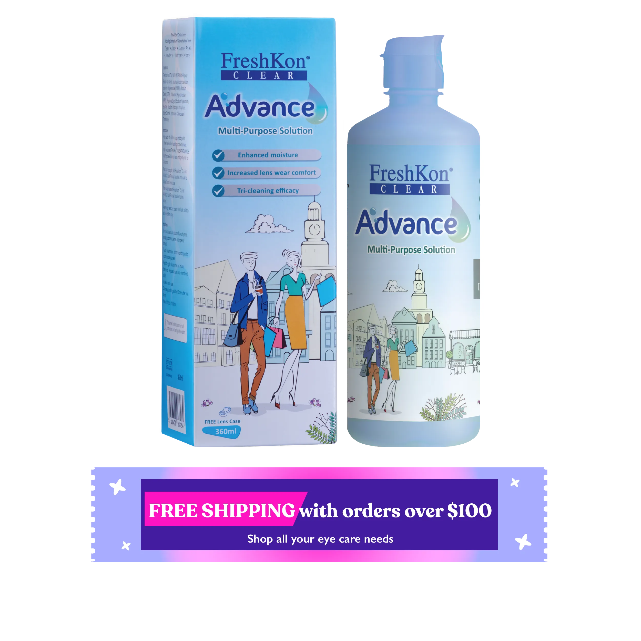 FreshKon Clear Advance Multi-Purpose Solution (Single Pack)