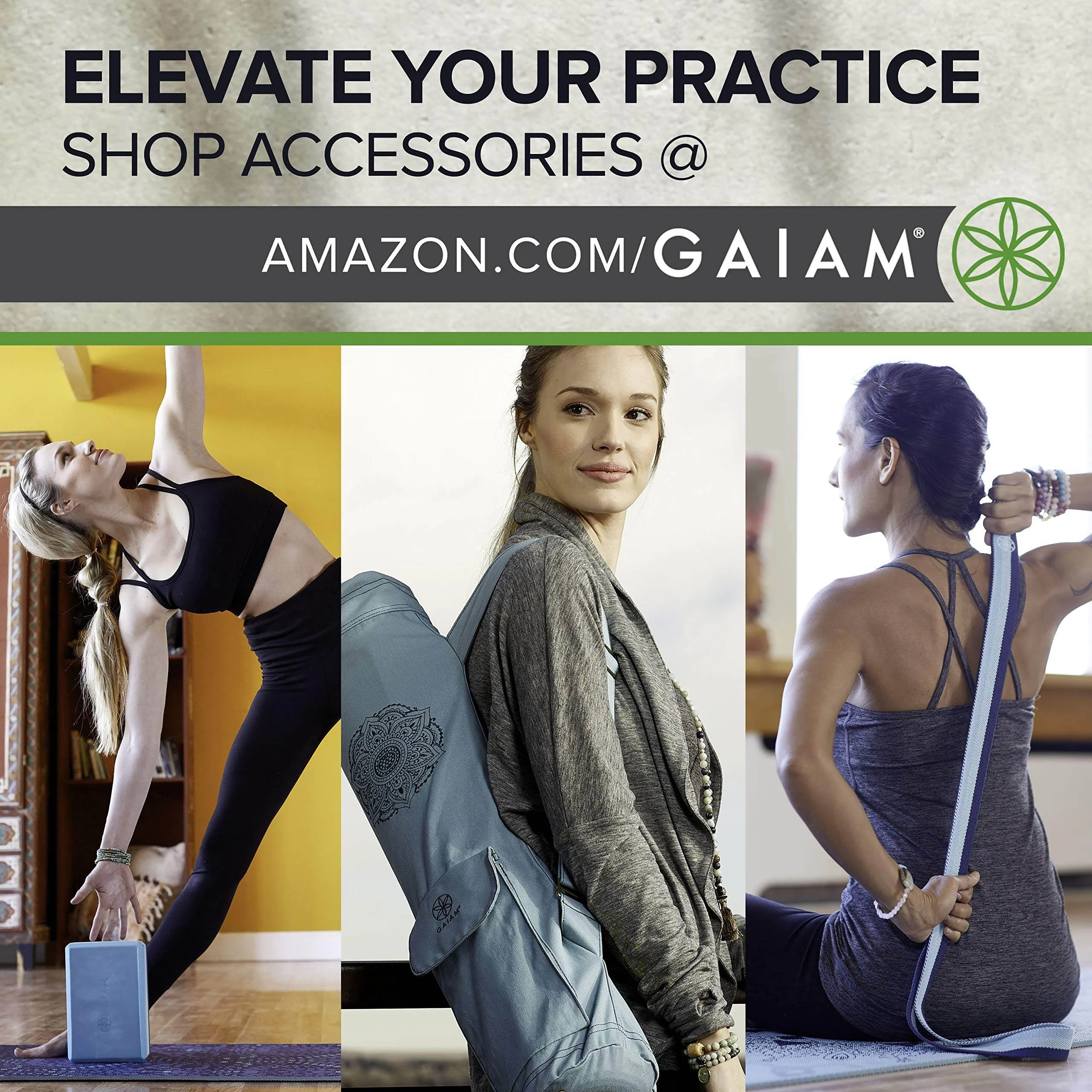 Gaiam Yoga Mat Premium Print Reversible Extra Thick Non Slip Exercise & Fitness Mat for All Types of Yoga, Pilates & Floor Workouts, Be Free, 6mm