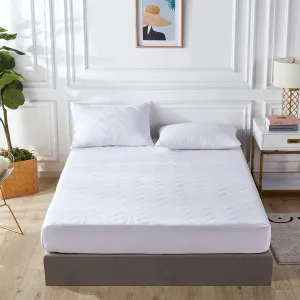 Gioia Casa 100% Ultra-Soft Cotton Quilted Anti-Microbial Mattress Cover Protector - King Size