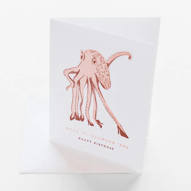 Glamour 'Pus Birthday Card