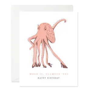 Glamour 'Pus Birthday Card