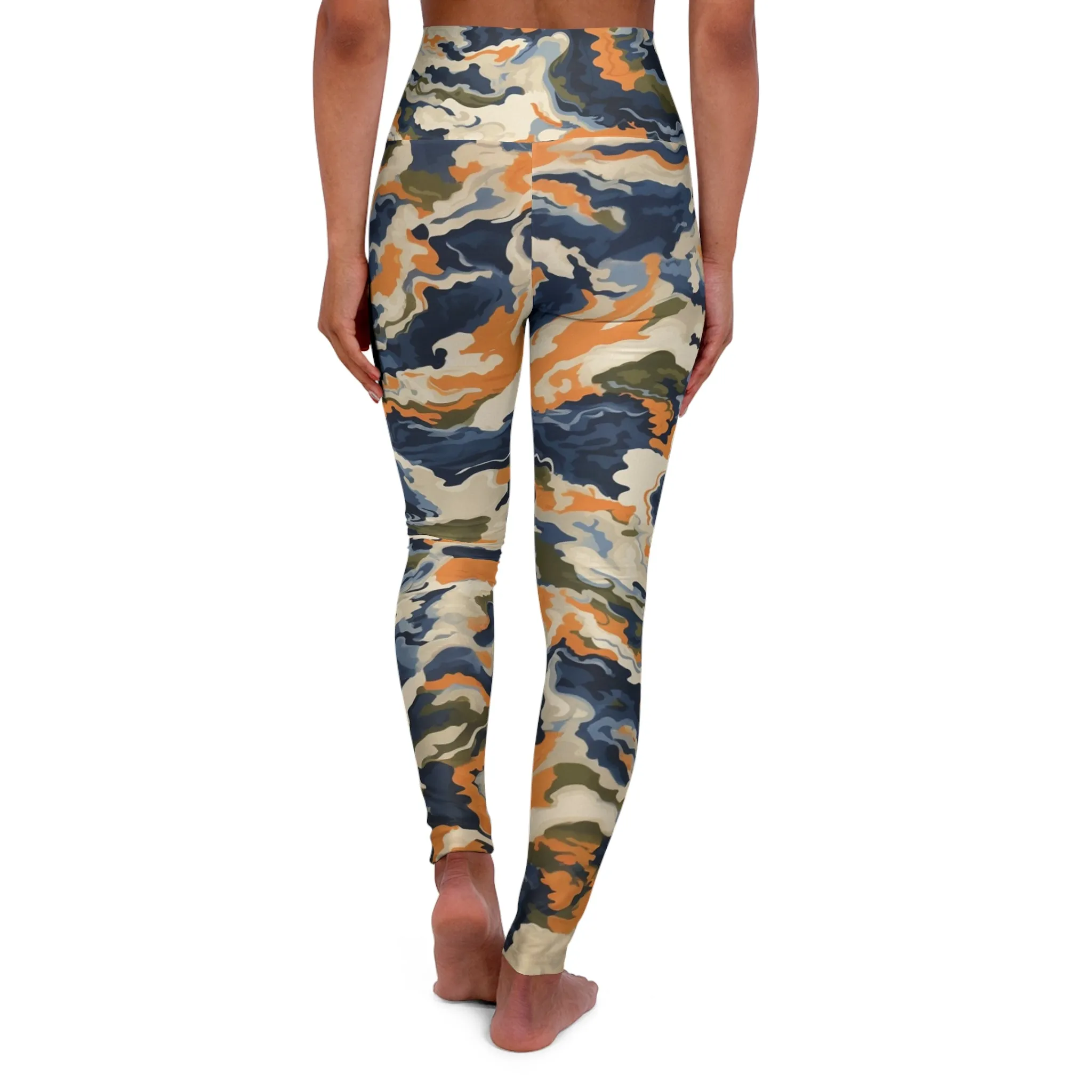 High Waisted Leggings - Hokusai-Fuji-Kyo.