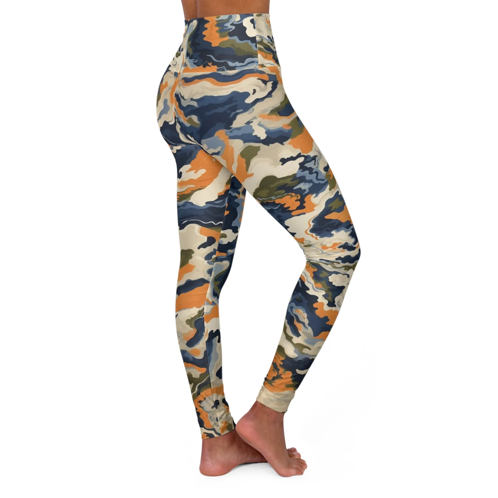 High Waisted Leggings - Hokusai-Fuji-Kyo.