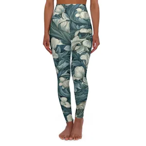 High Waisted Leggings - Sun Aix Art Nouveau