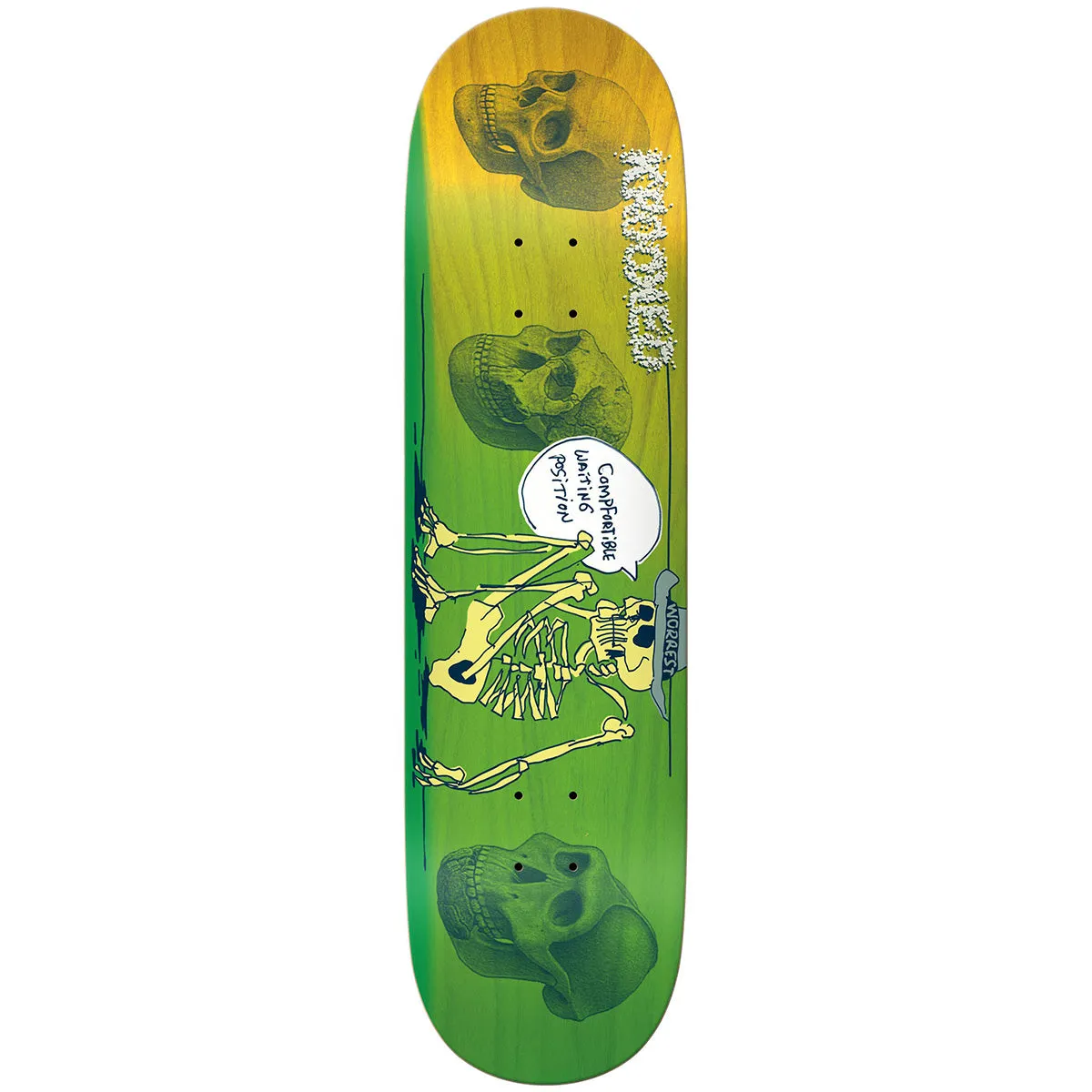Krooked - Bobby Worrest Waiting Position 8.25 Skateboard Deck