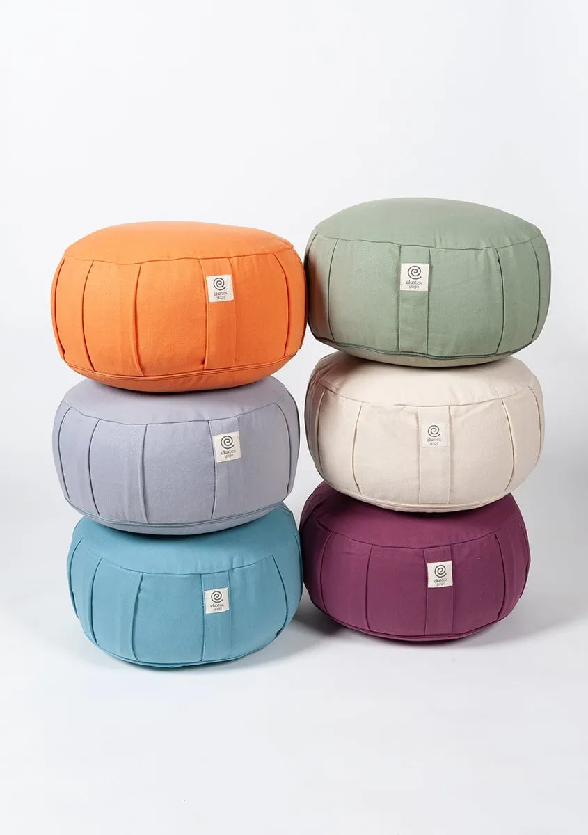 Large Organic Round Meditation Cushions - 4 Pack