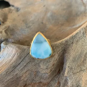 Larimar Ring in Gold