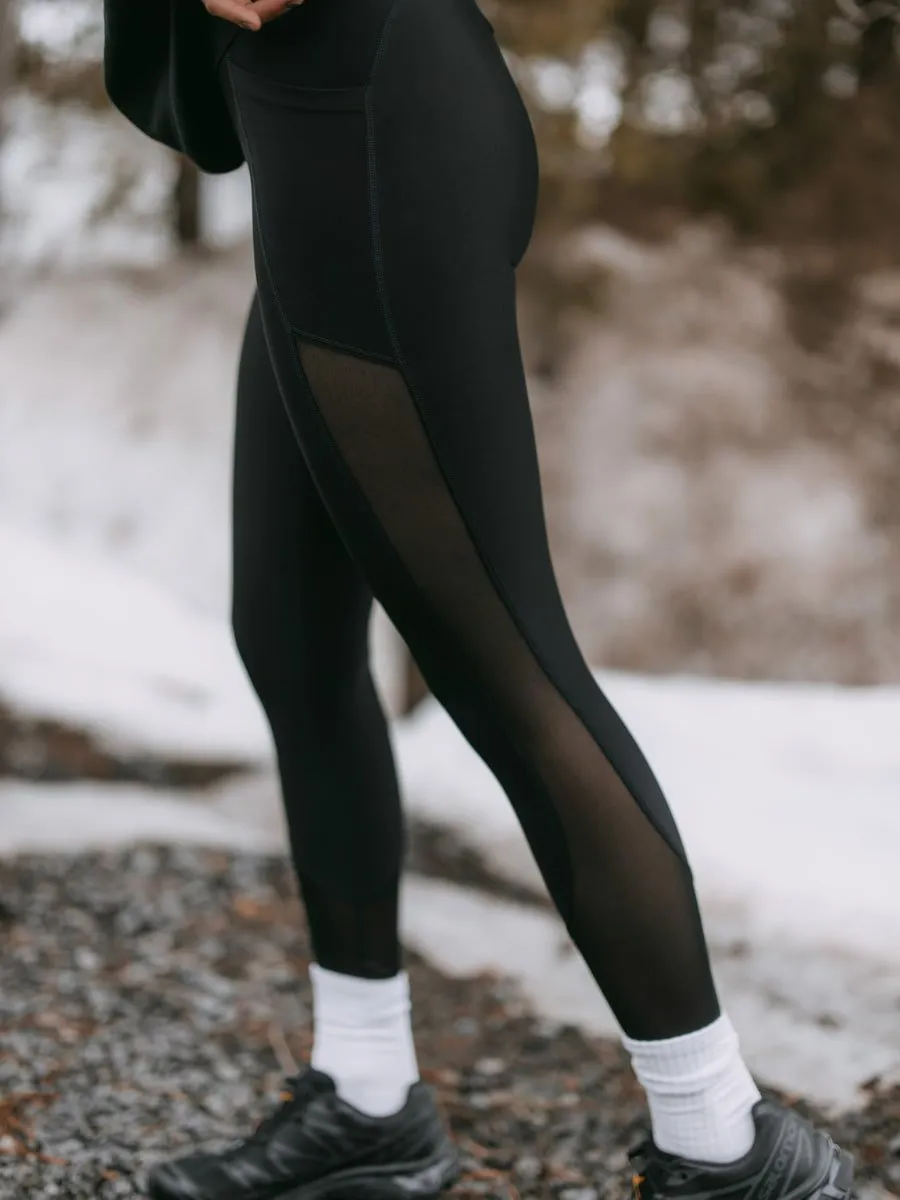 Legging Energy Taille Haute avec Poches Ecomove - Noir