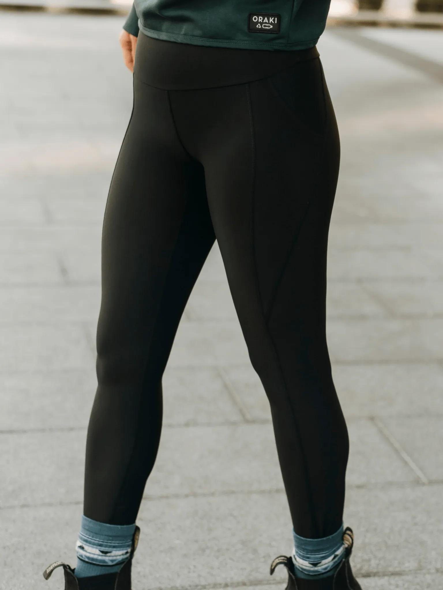 Legging Taille Haute avec Poches Ecomove - Noir