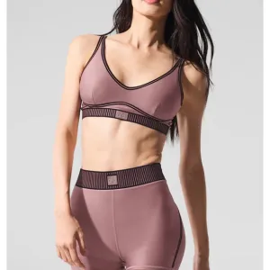 LIMITED COLOR Smokey quartz airlift line up bra ALO Yoga