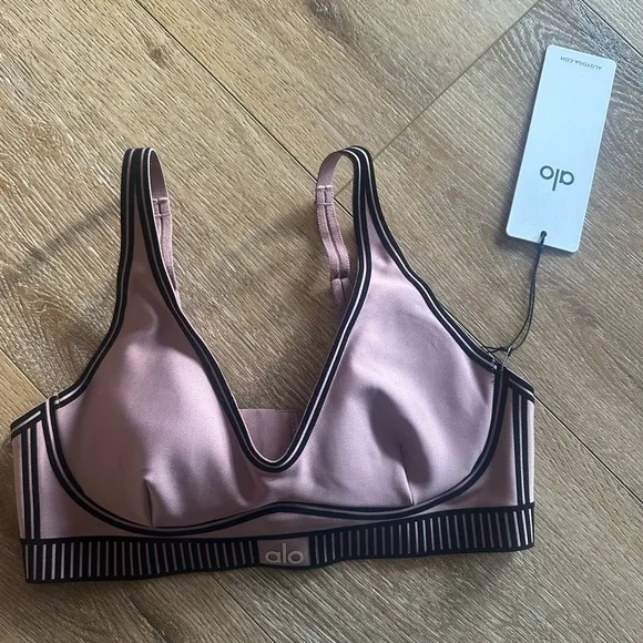 LIMITED COLOR Smokey quartz airlift line up bra ALO Yoga