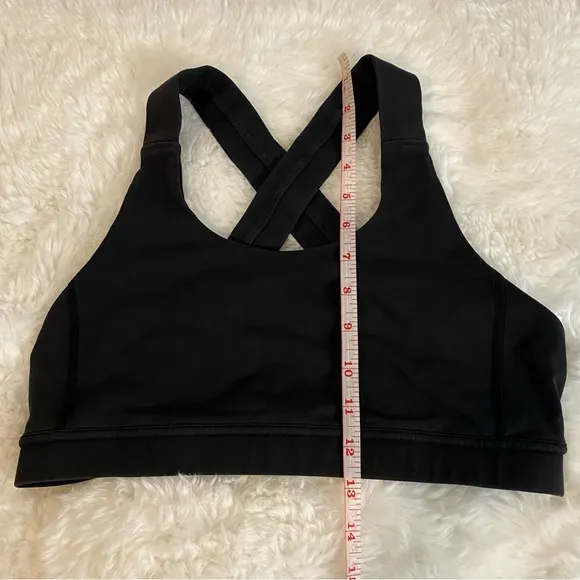 Lululemon Black Yoga Sports Bra Size 10 Medium Large