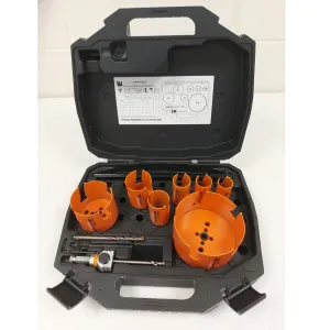 Mandrex MHSD1001B MXqs Hole Saw Kit - Industrial - TCT 11 Piece Set & Case