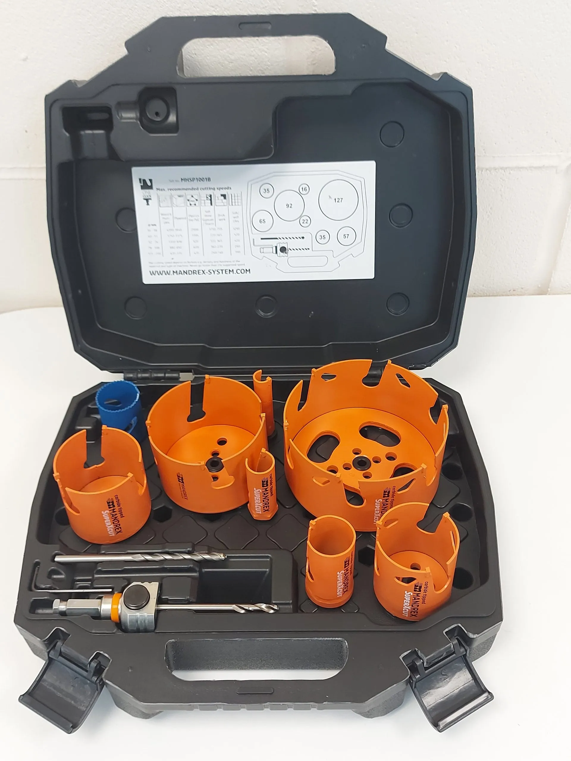 Mandrex MHSP1001B MXqs Hole Saw Kit - Plumber - TCT & M42 ProFine 8 Piece Set & Case