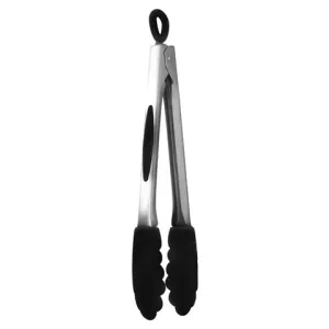 Mastrad Silicone Multi-Purpose Tongs, Black