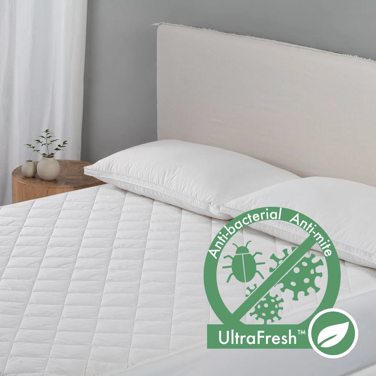 Mattress Protector Luxury Cotton Hotel Collection by Robinsons (Cooling, Anti-Bacterial, Mattress Pad)
