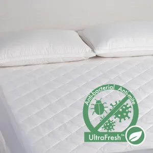 Mattress Protector Luxury Cotton Hotel Collection by Robinsons (Cooling, Anti-Bacterial, Mattress Pad)