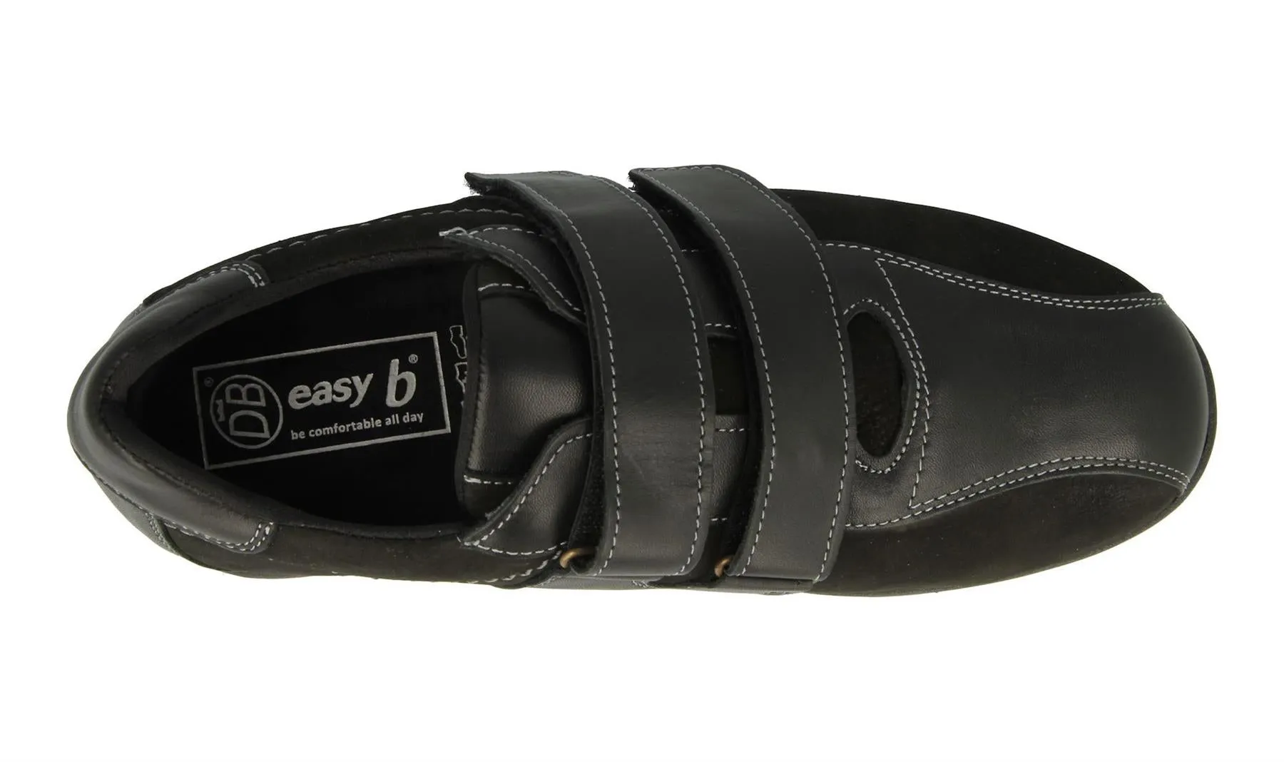 Men'S Casual Shoes (Stephen)2V Wide Fit By Db Shoes in Black