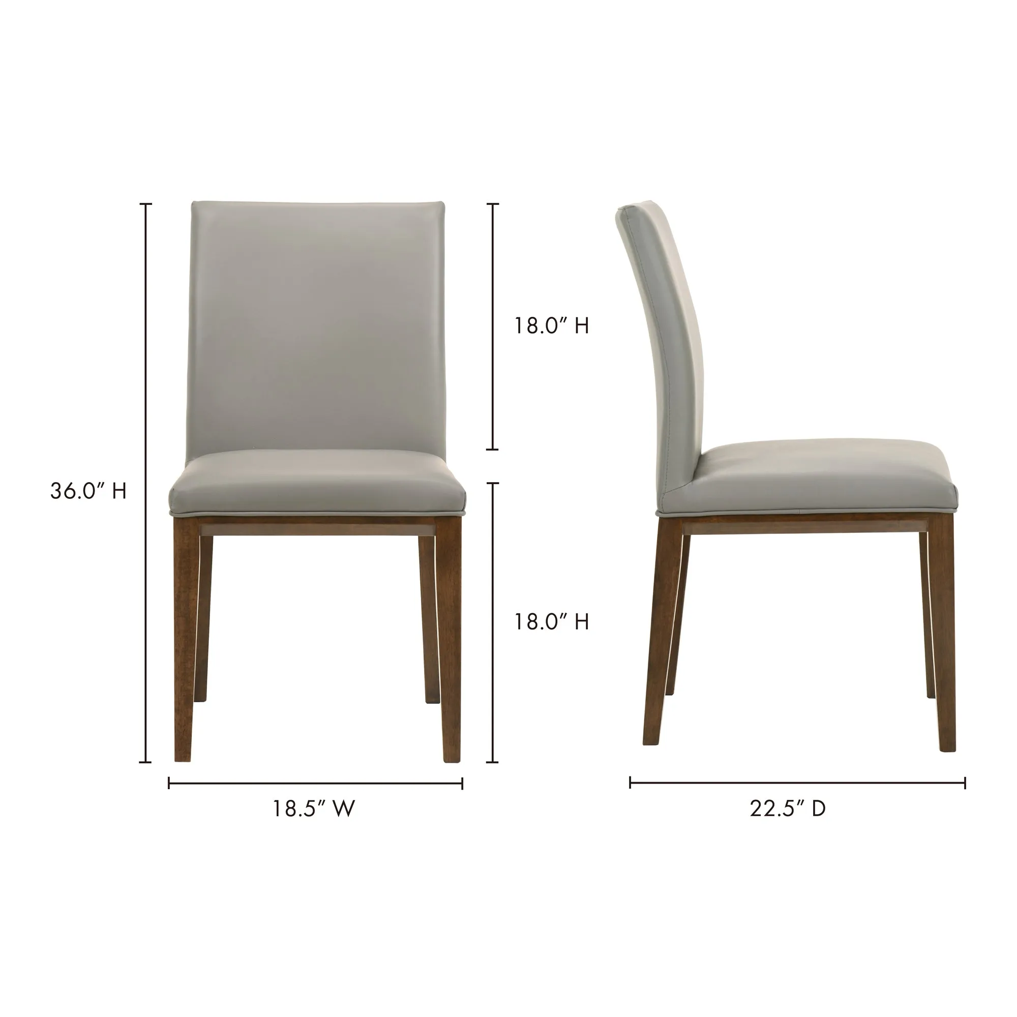 Modern Scandinavian Wipe-Clean Dining Chair Duo