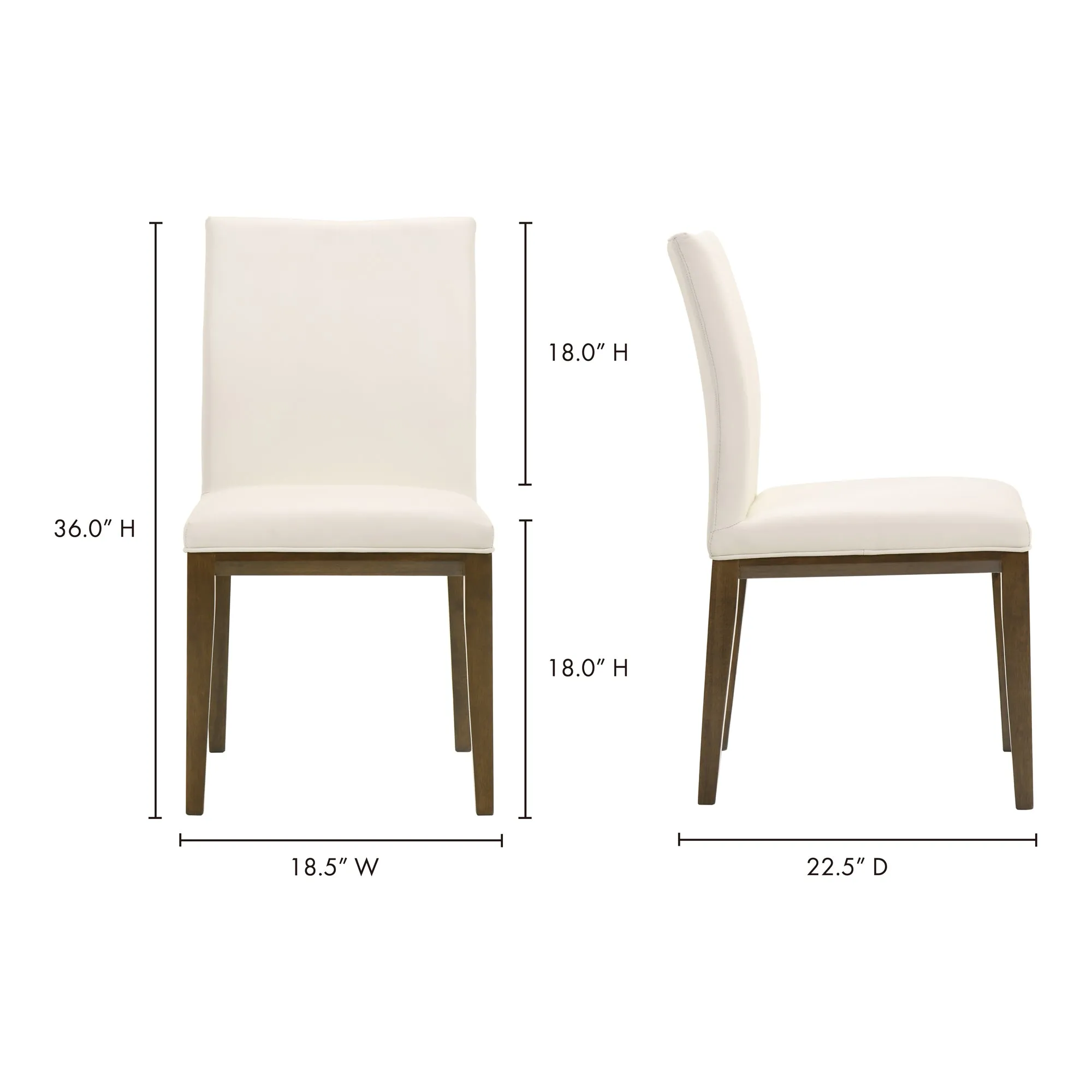Modern Scandinavian Wipe-Clean Dining Chair Duo