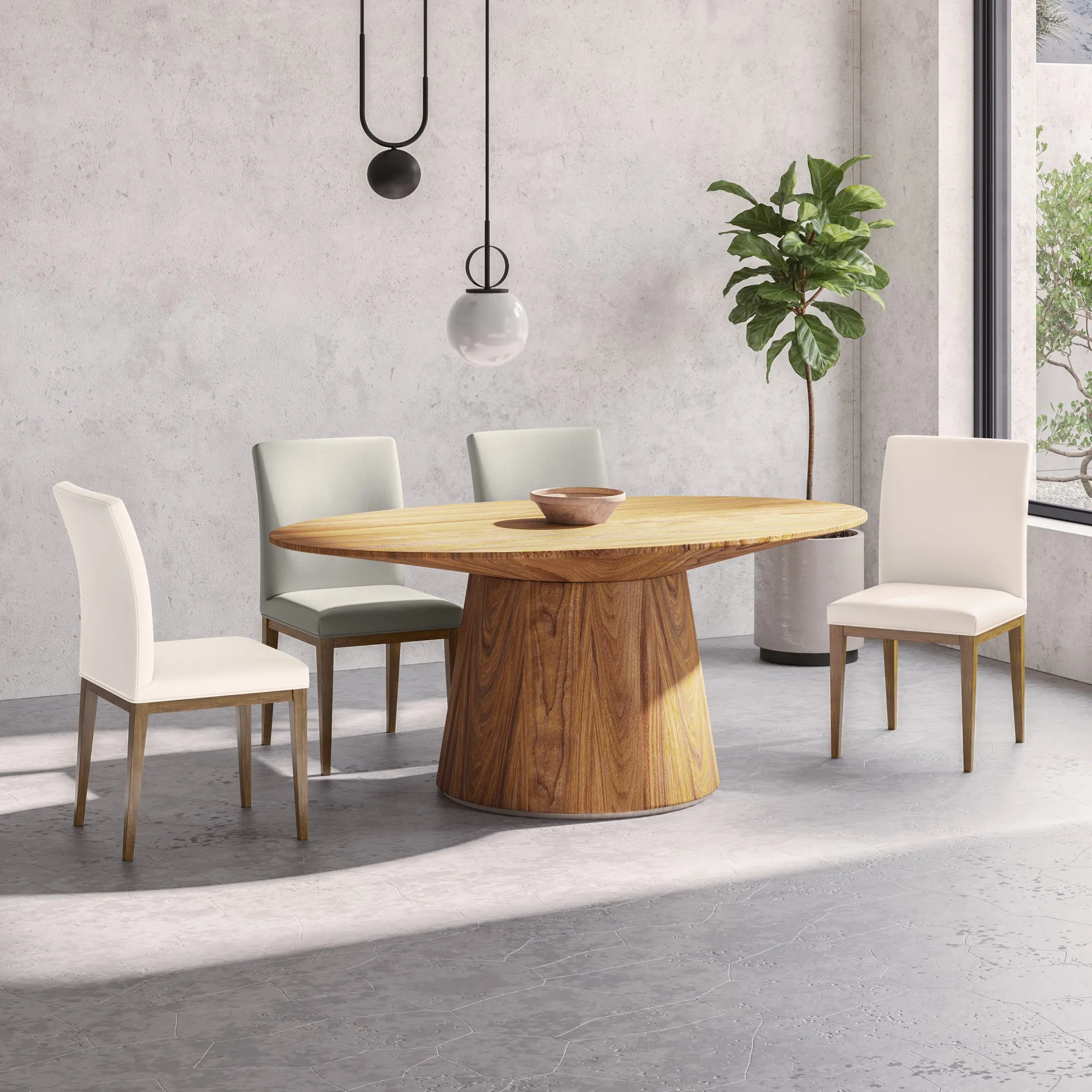 Modern Scandinavian Wipe-Clean Dining Chair Duo