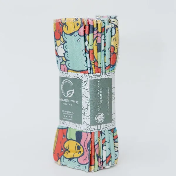 nonPaper Reusable Kitchen Towels (Pack of 10)