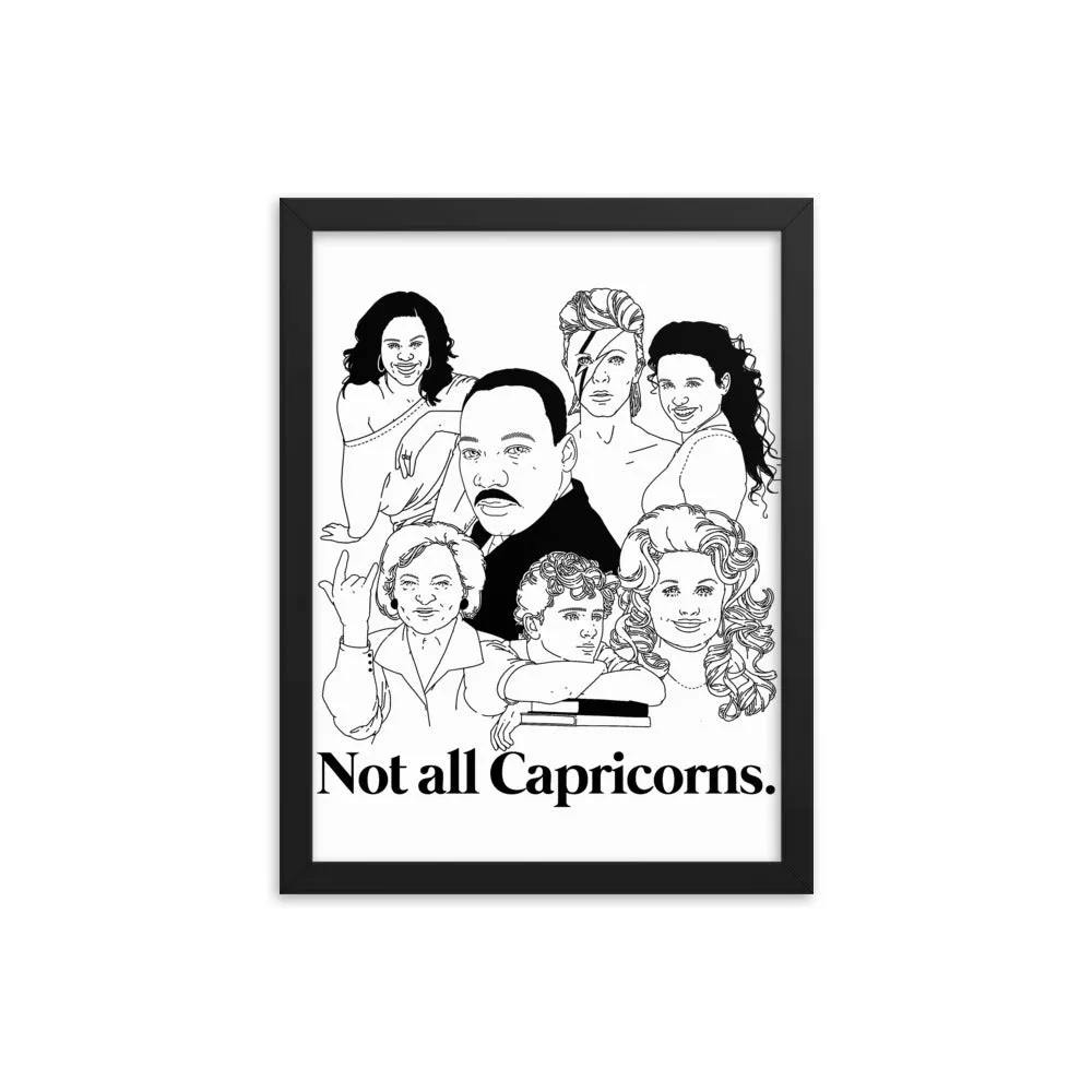 Not All Capricorns Icons Framed Poster