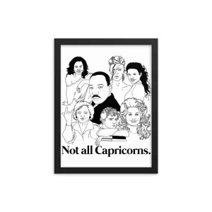 Not All Capricorns Icons Framed Poster