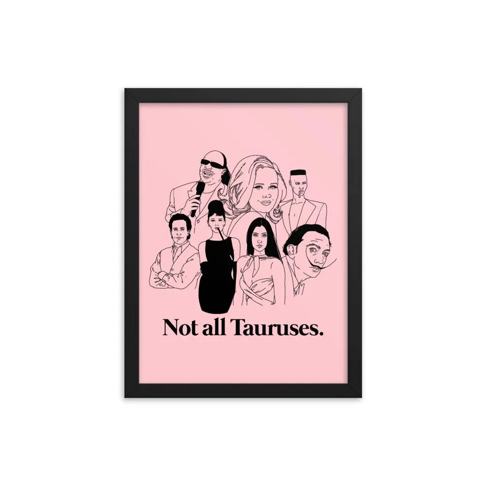 Not All Tauruses Icons Framed Poster