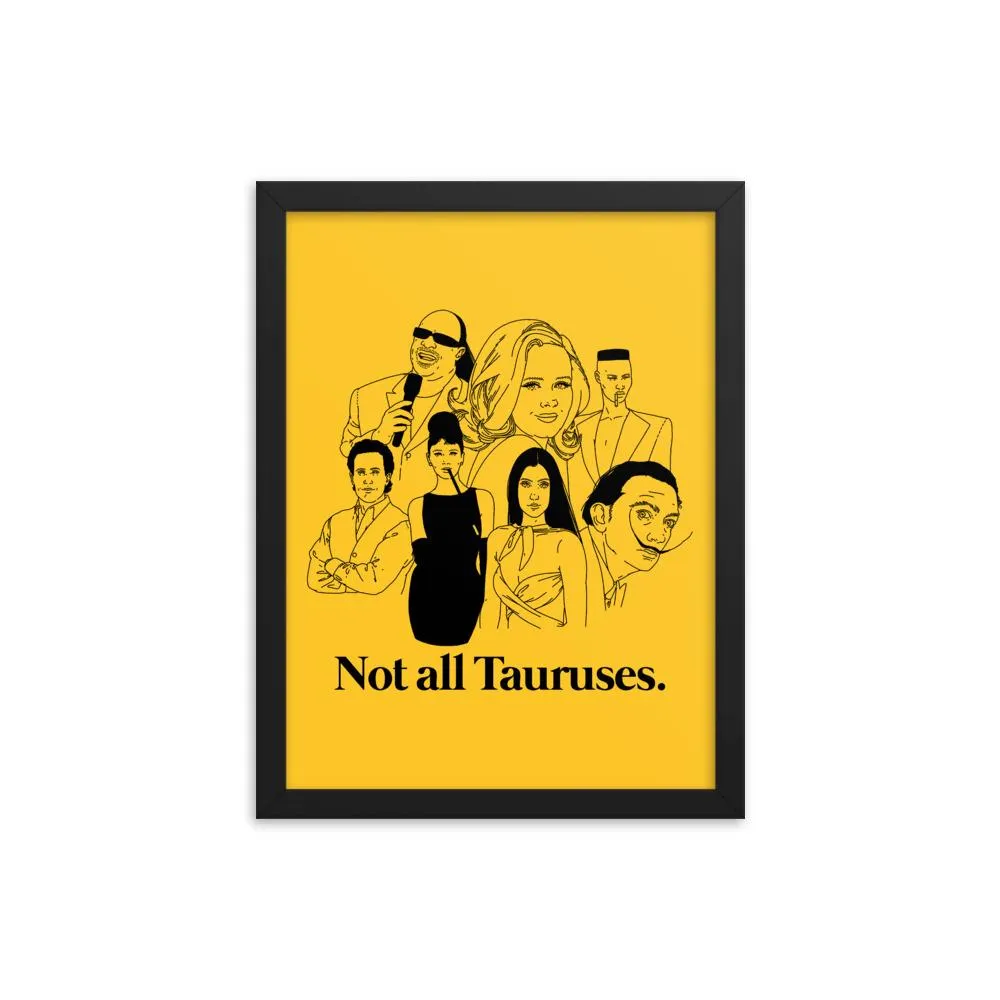 Not All Tauruses Icons Framed Poster