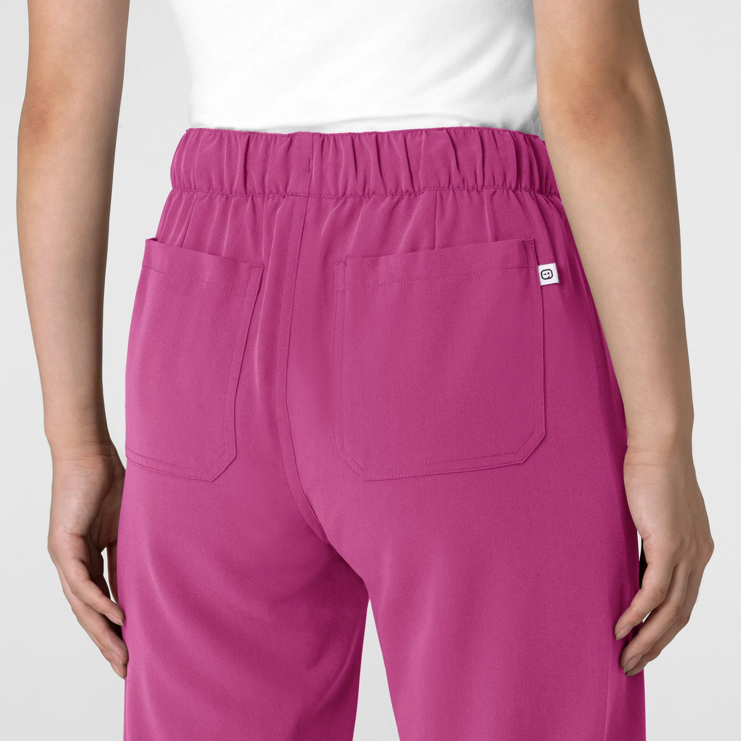 Nova 5232 Stovepipe High-Low Hem Scrub Pants Raspberry