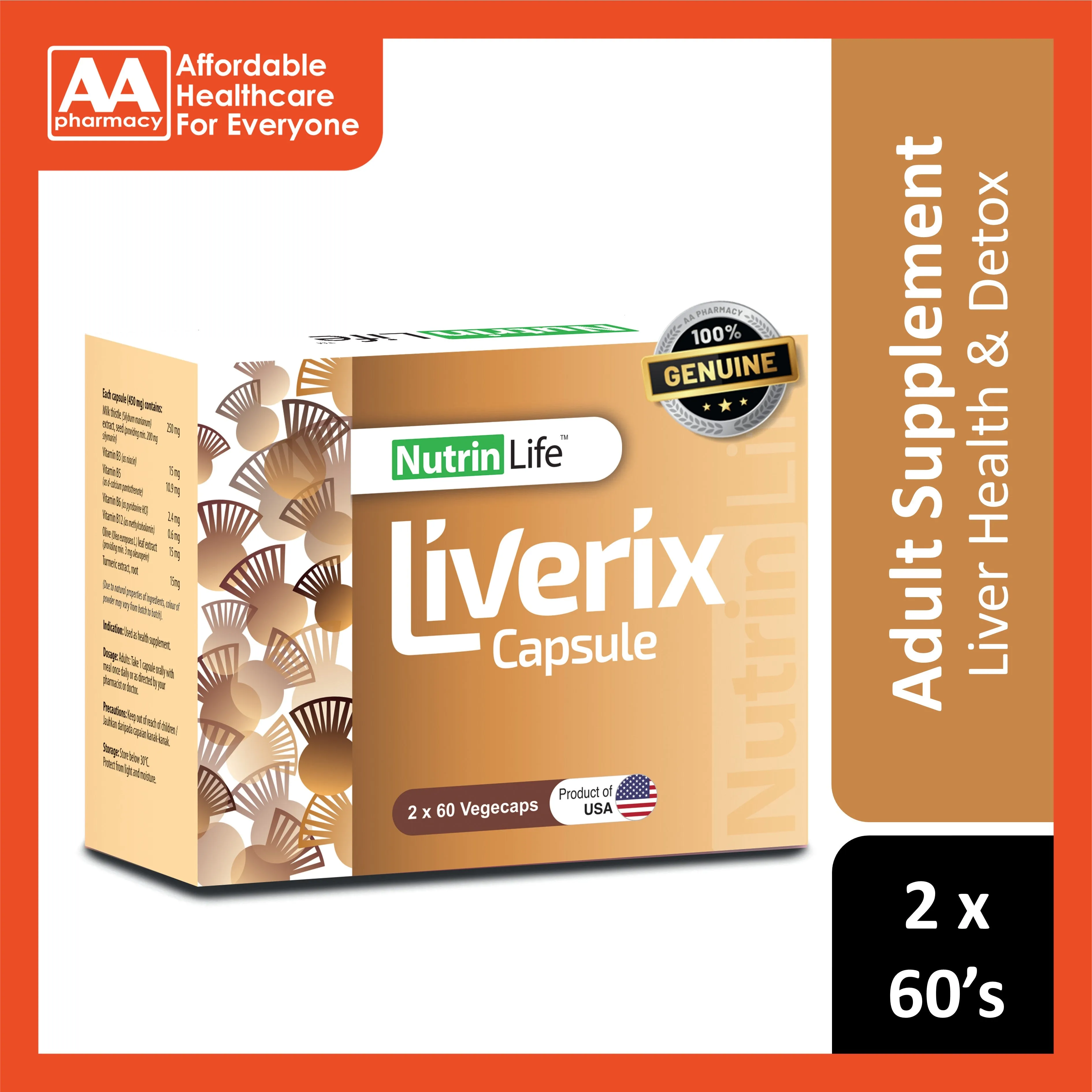 NutrinLife Liverix Vegecapsule 3x60's