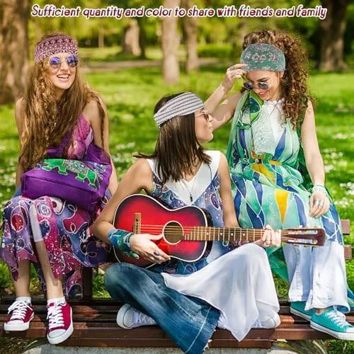 obeoby Headbands for Women, 8 Pack Boho Style Headbands Non Slip Fashion Wide Headband Hair Wrap for Daily Use Sport Yoga Running