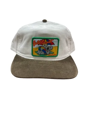 Parliament Queensland Vintage Patch - Cord 2 Tone Hat (Gold Coast Koala) Walnut/White
