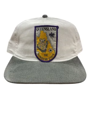 Parliament Queensland Vintage Patch - Cord 2 Tone Hat (Queensland) Grey/White