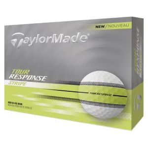Pelotas de golf TaylorMade Tour Response Stripe, paquete de 12