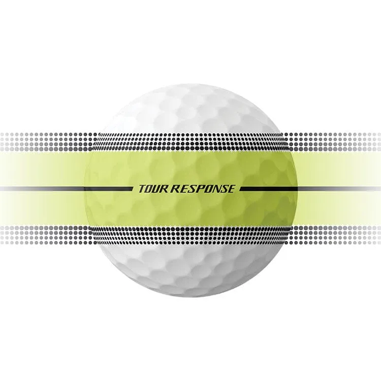 Pelotas de golf TaylorMade Tour Response Stripe, paquete de 12
