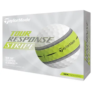 Pelotas de golf TaylorMade Tour Response Stripe, paquete de 12