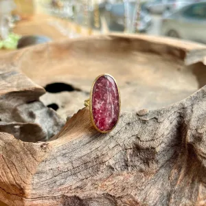 Pink Tourmaline Ring in Gold