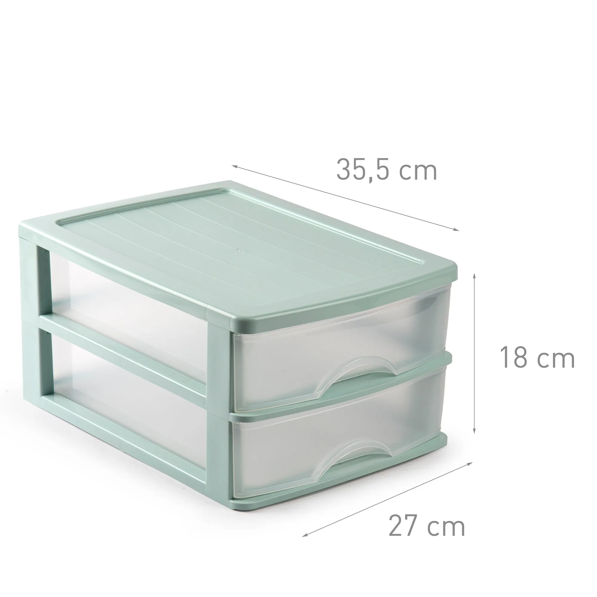 Plastic Forte Chest of 2 Drawers / Storage Unit - Available in different colors