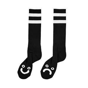 Polar Skate Co - Happy Sad Socks - Black