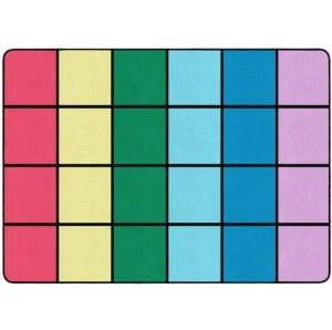 Pop of Color Seating Grid Classroom Rug